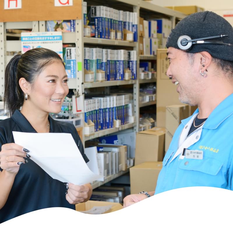「ひかり部品店」は、<br>女性でも働きやすい職場。
